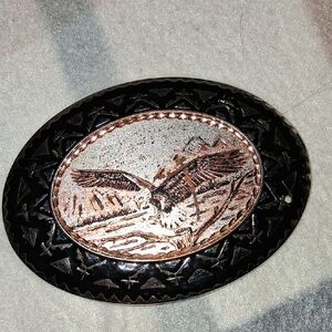 Black and Copper Eagle Belt Buckle
